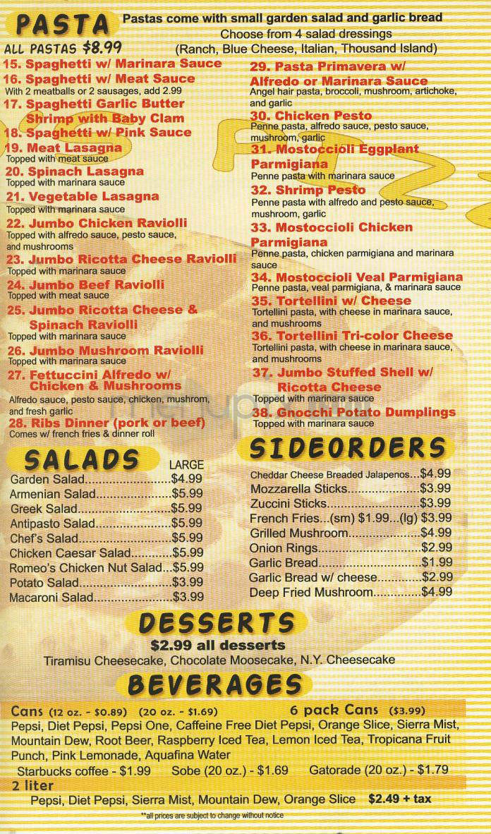 /350016937/Romeos-Pizza-Menu-Twinsburg-OH - Twinsburg, OH