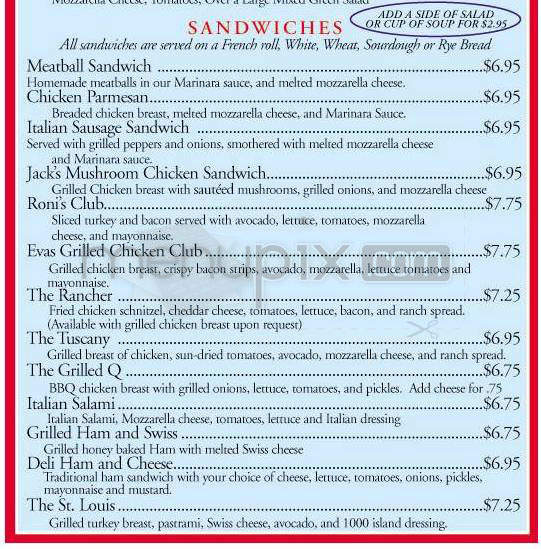 Roni's Diner - Beverly Hills, CA menu_pic