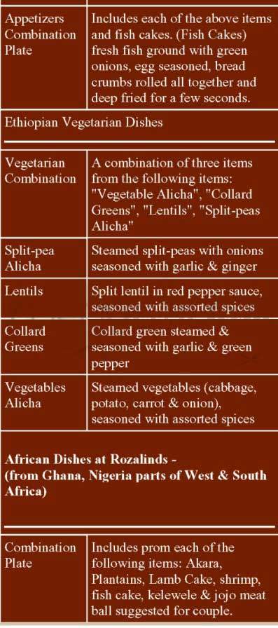 Rosalind's - Los Angeles, CA menu_pic