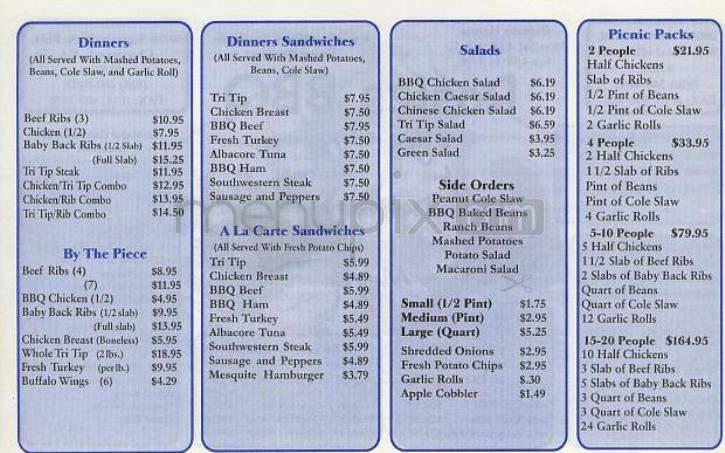 Rosie's BBQ - Chatsworth, CA menu_pic