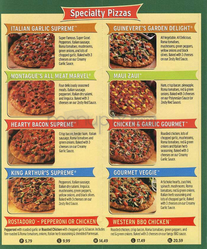 Round Table Pizza - Van Nuys, CA menu_pic