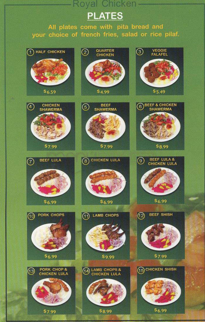 Royal Chicken - Burbank, CA menu_pic