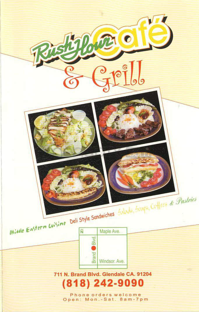 Rush Hour Cafe & Grill - Glendale, CA menu_pic