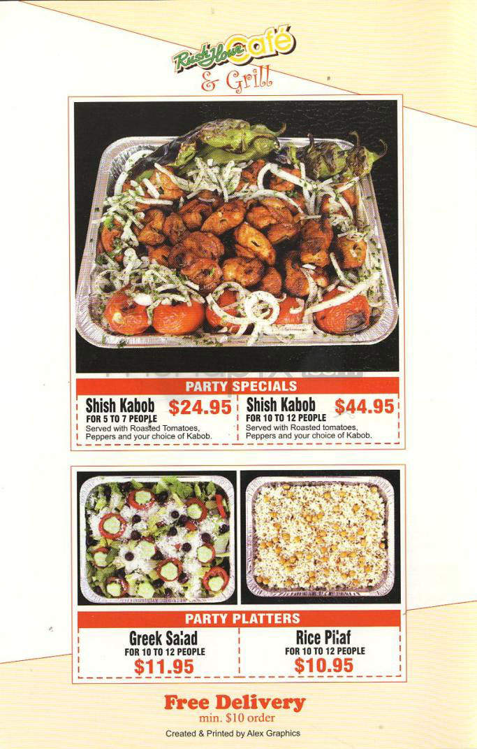 Rush Hour Cafe & Grill - Glendale, CA menu_pic
