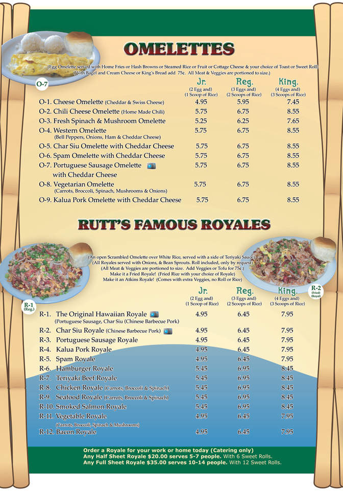 Rutt's Hawaiian Cafe - Los Angeles, CA menu_pic