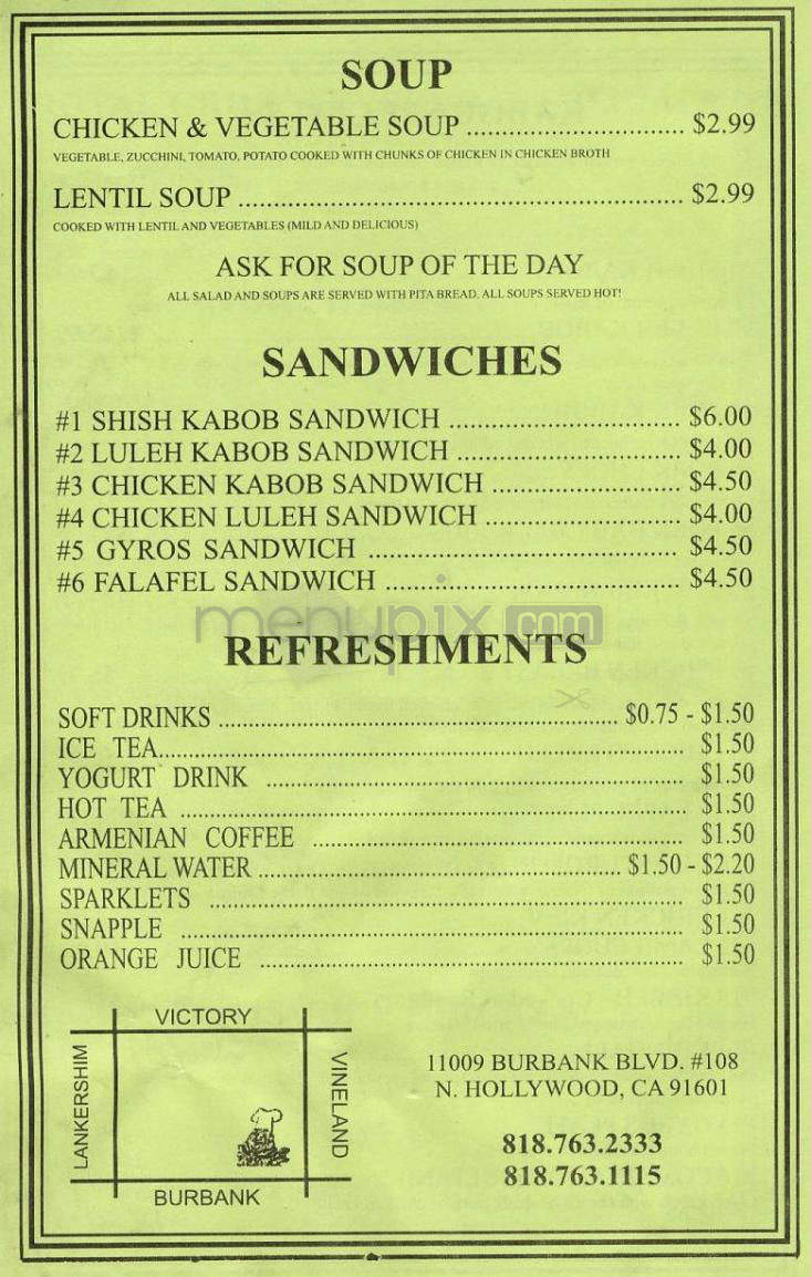 Royal Grill - North Hollywood, CA menu_pic