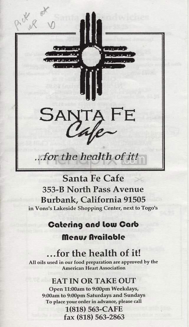 Santa Fe Cafe - Naples, FL menu_pic