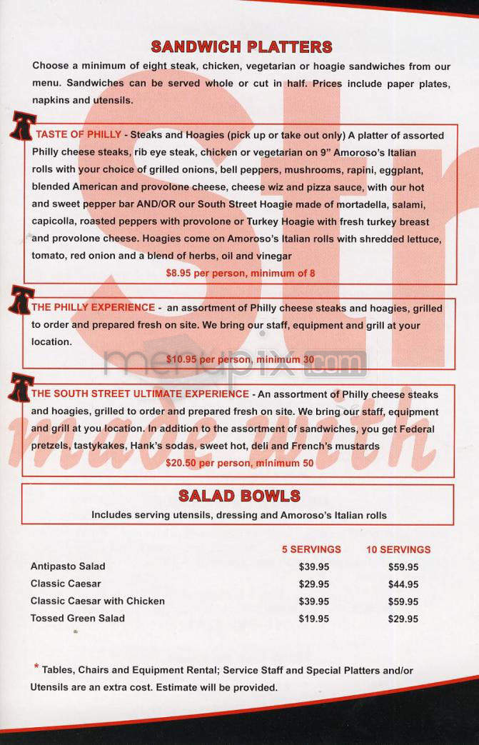 South Street Cheesesteak - Burbank, CA menu_pic