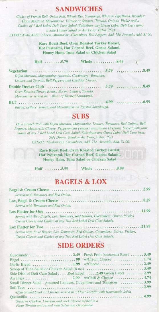Salads Galore - Encino, CA menu_pic