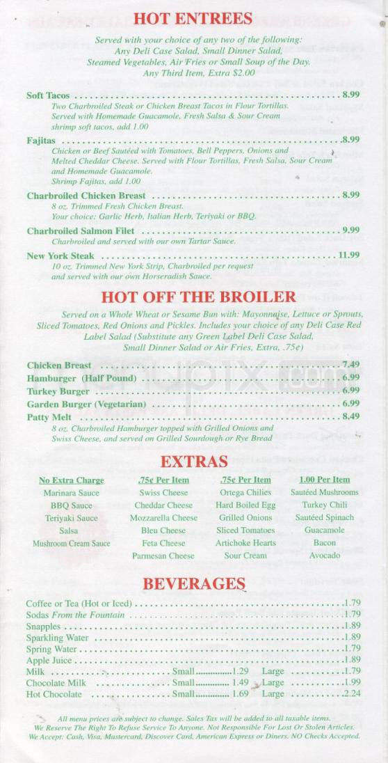 Salads Galore - Encino, CA menu_pic