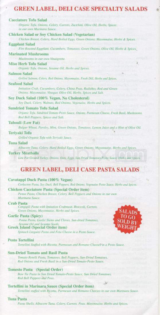 Salads Galore - Encino, CA menu_pic