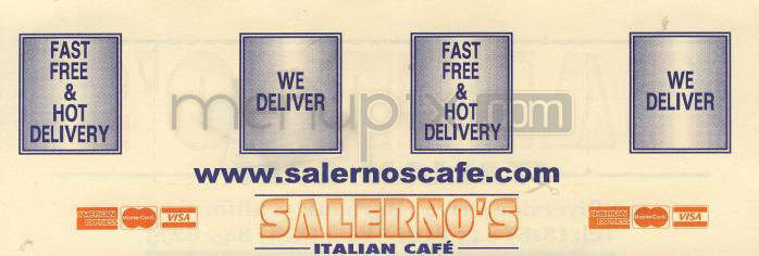 Salerno's Cafe - Burbank, CA menu_pic
