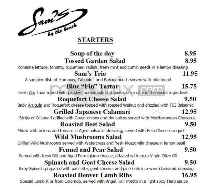 Sam's by the Beach - Santa Monica, CA menu_pic