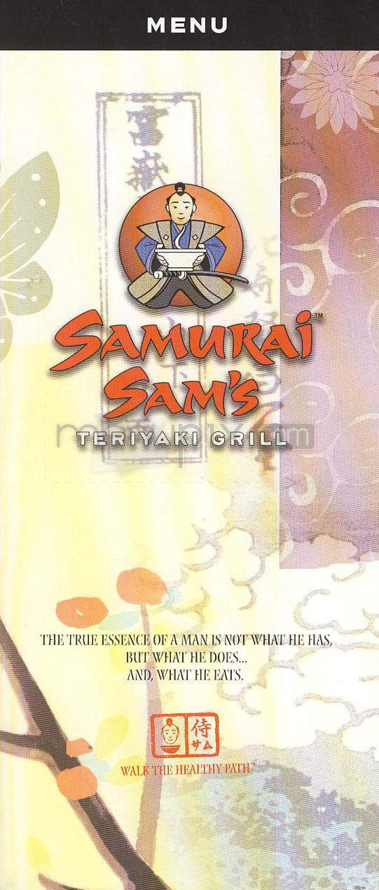 Samurai Sam's Teriyaki Grill - Manhattan Beach, CA menu_pic