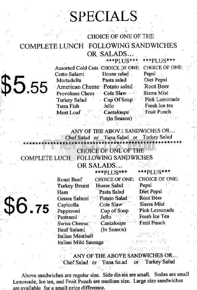 Sandwich Factory - Encino, CA menu_pic