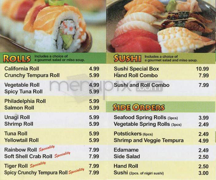 SanSai - Los Angeles, CA menu_pic