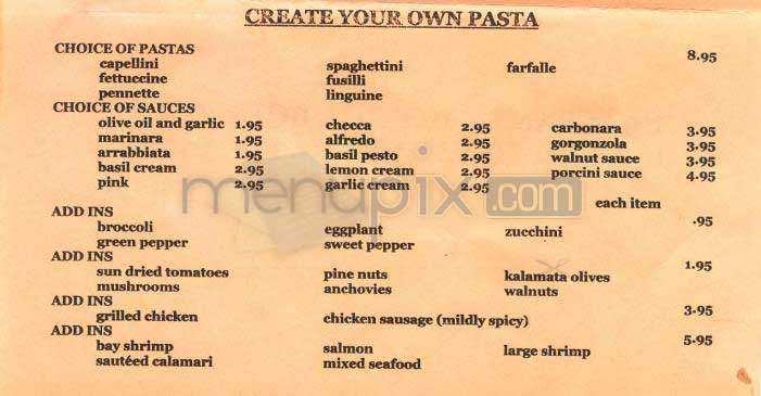 Sapori Cucina - West Hollywood, CA menu_pic