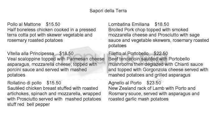 Sapori Ristorante - Marina Del Rey, CA menu_pic