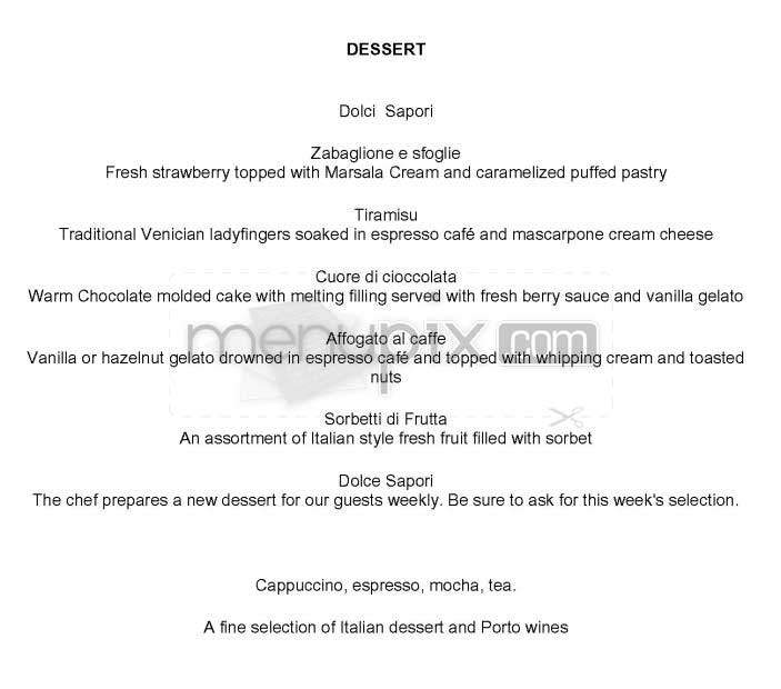 Sapori Ristorante - Marina Del Rey, CA menu_pic