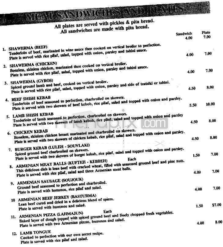 Sasoon - Tarzana, CA menu_pic