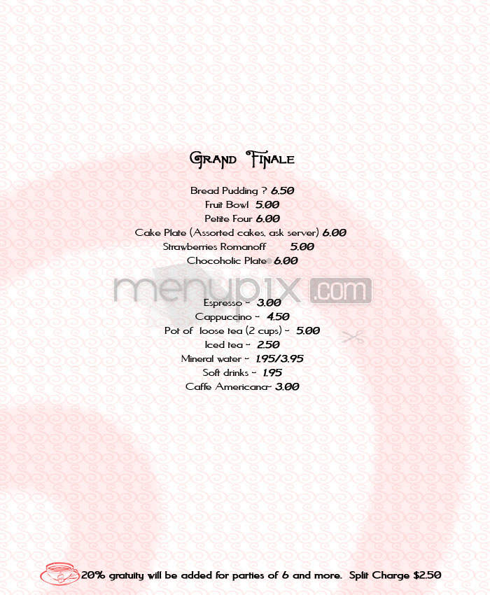 Scarlet Tea Room - Pasadena, CA menu_pic