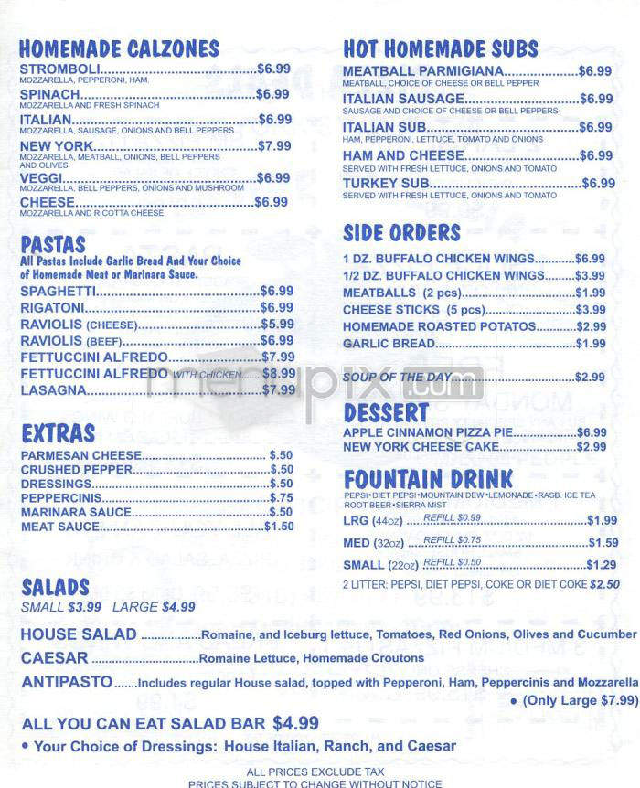 Seaside Pizzeria - Redondo Beach, CA menu_pic