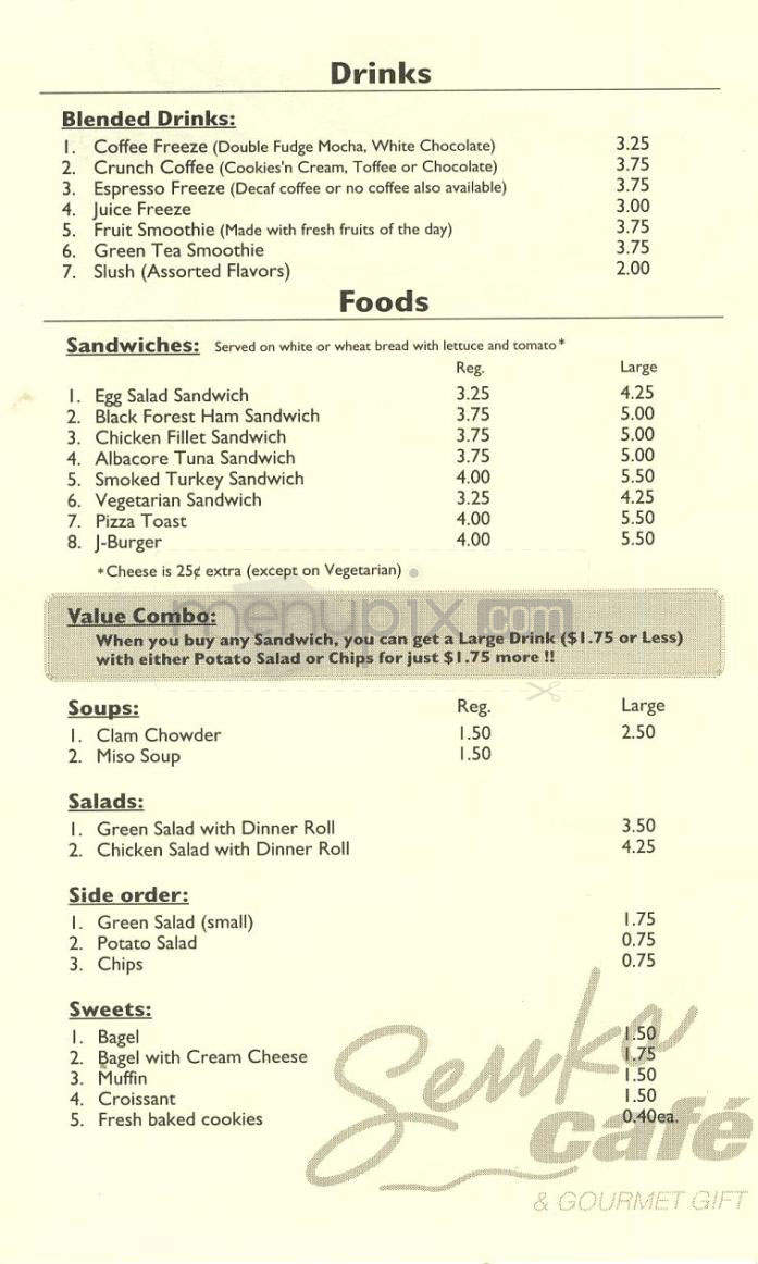 Senka Cafe - Los Angeles, CA menu_pic