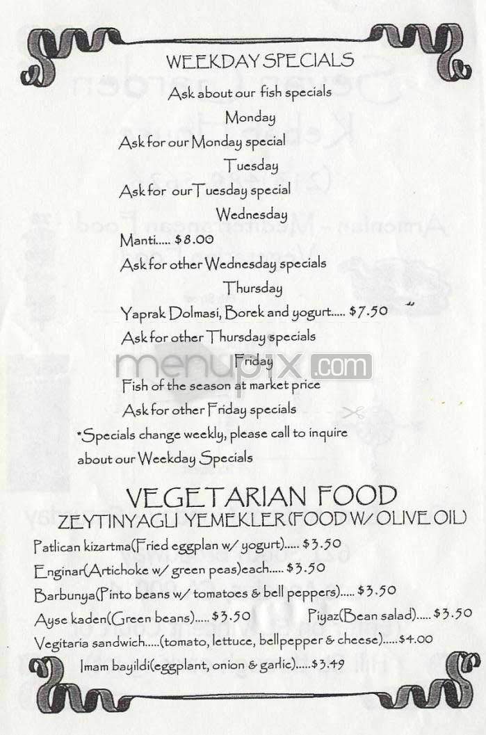 Sevan Garden Kebab House - Los Angeles, CA menu_pic