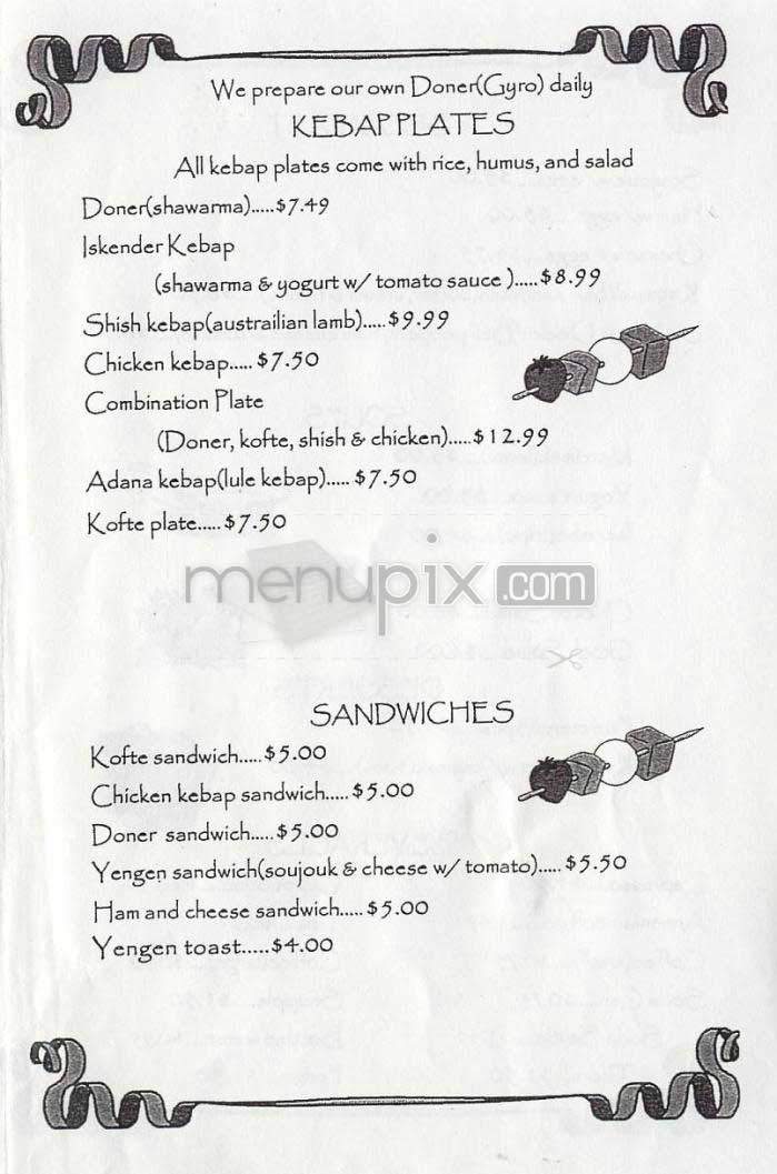 Sevan Garden Kebab House - Los Angeles, CA menu_pic