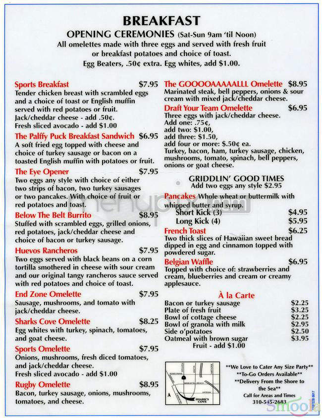 Shark's Cove - Manhattan Beach, CA menu_pic