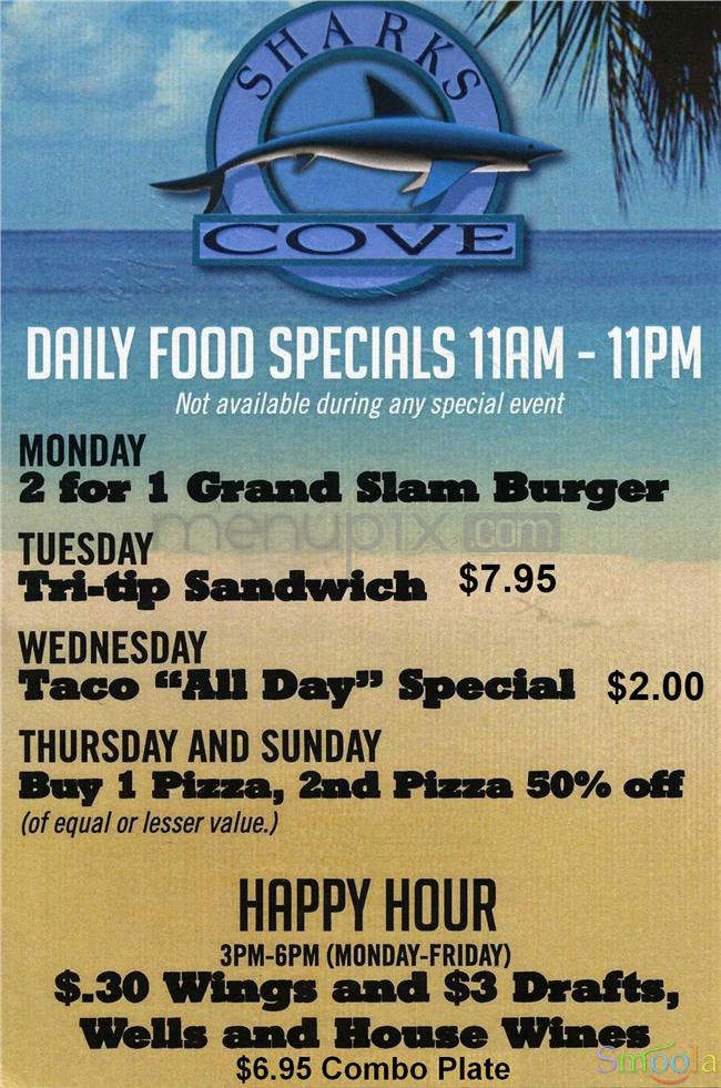 Shark's Cove - Manhattan Beach, CA menu_pic