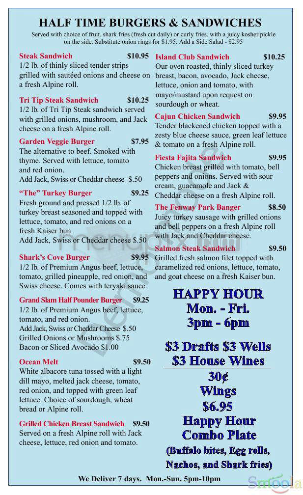 Shark's Cove - Manhattan Beach, CA menu_pic