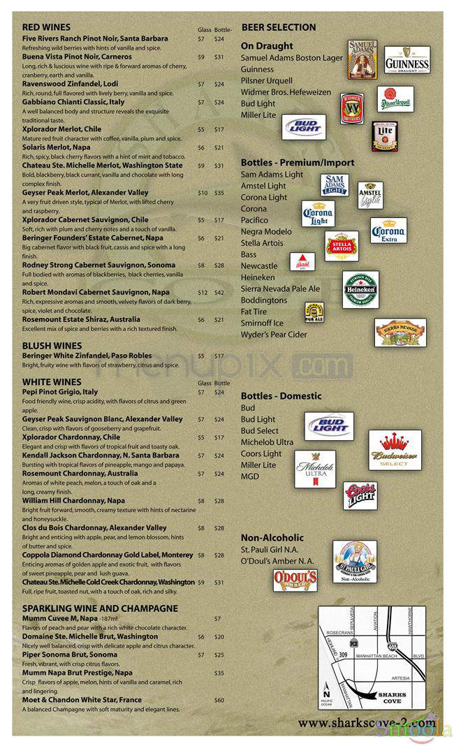 Shark's Cove - Manhattan Beach, CA menu_pic