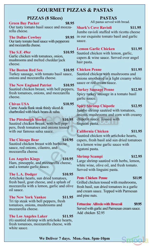 Shark's Cove - Manhattan Beach, CA menu_pic