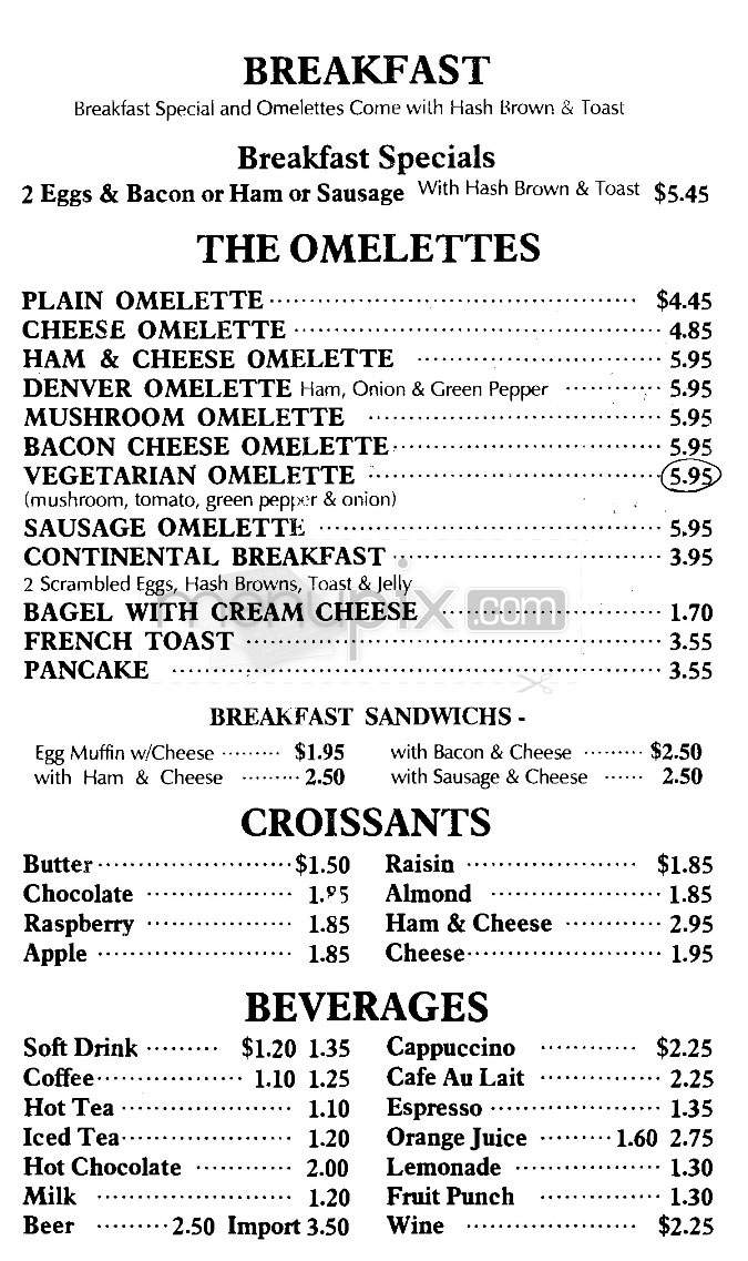 Shelly Cafe - Los Angeles, CA menu_pic