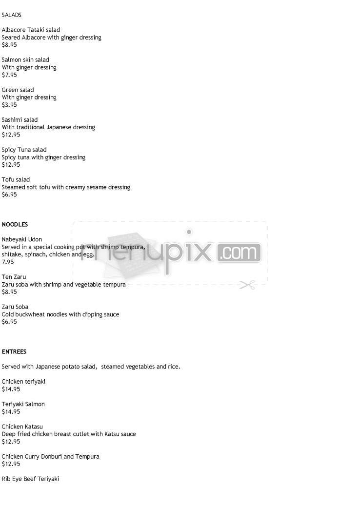 Shintaro - Los Angeles, CA menu_pic