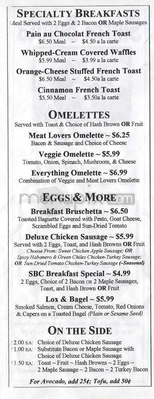Sierra Bonita - Los Angeles, CA menu_pic