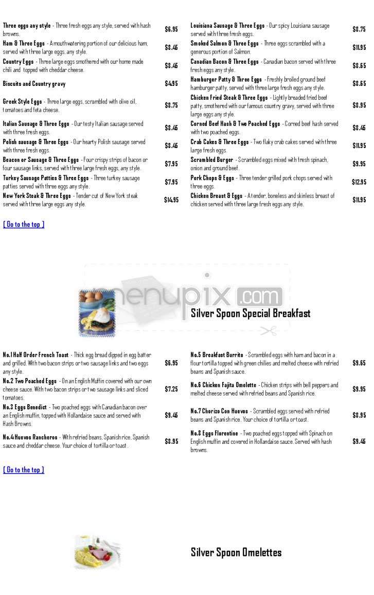 Silver Spoon - Cambridge, ON menu_pic