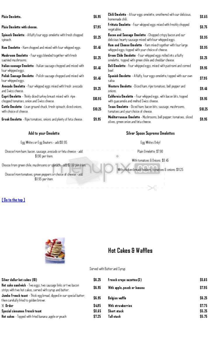 Silver Spoon - Cambridge, ON menu_pic