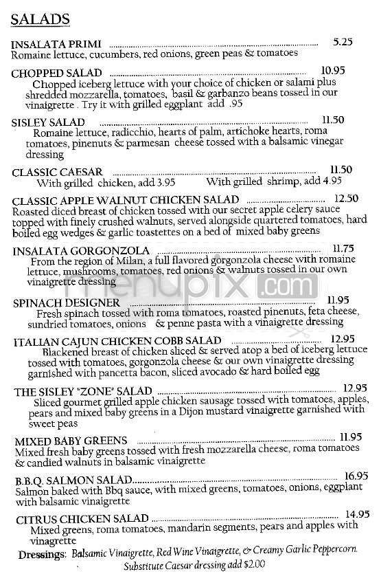 Sisley - Los Angeles, CA menu_pic