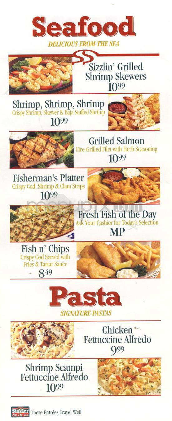 Sizzler - Los Angeles, CA menu_pic