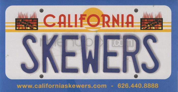 Skewers - Pasadena, CA menu_pic