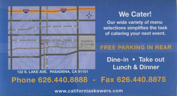 Skewers - Pasadena, CA menu_pic