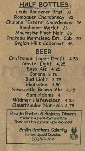 Smitty's Grill - Pasadena, CA menu_pic