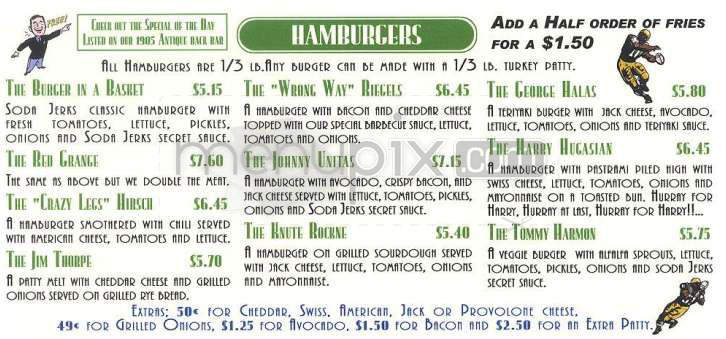 Soda Jerks - Pasadena, CA menu_pic