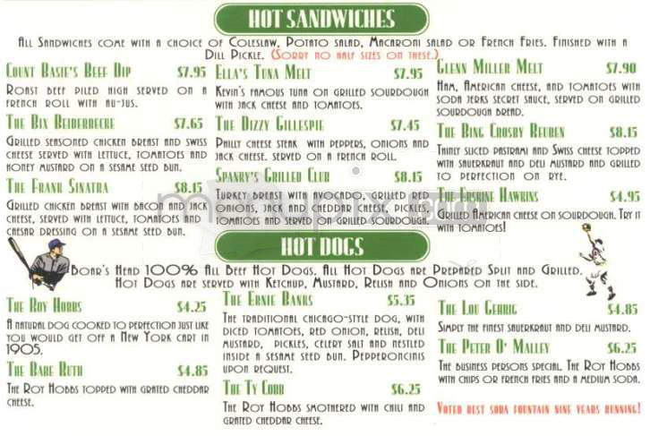 Soda Jerks - Pasadena, CA menu_pic