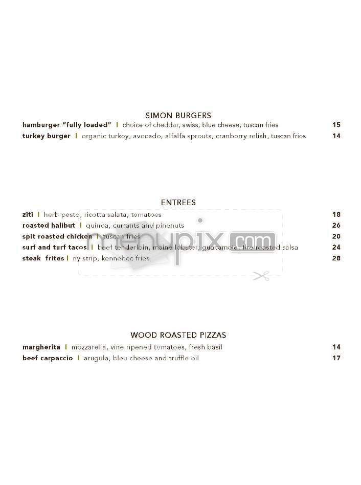 Simon LA - Los Angeles, CA menu_pic