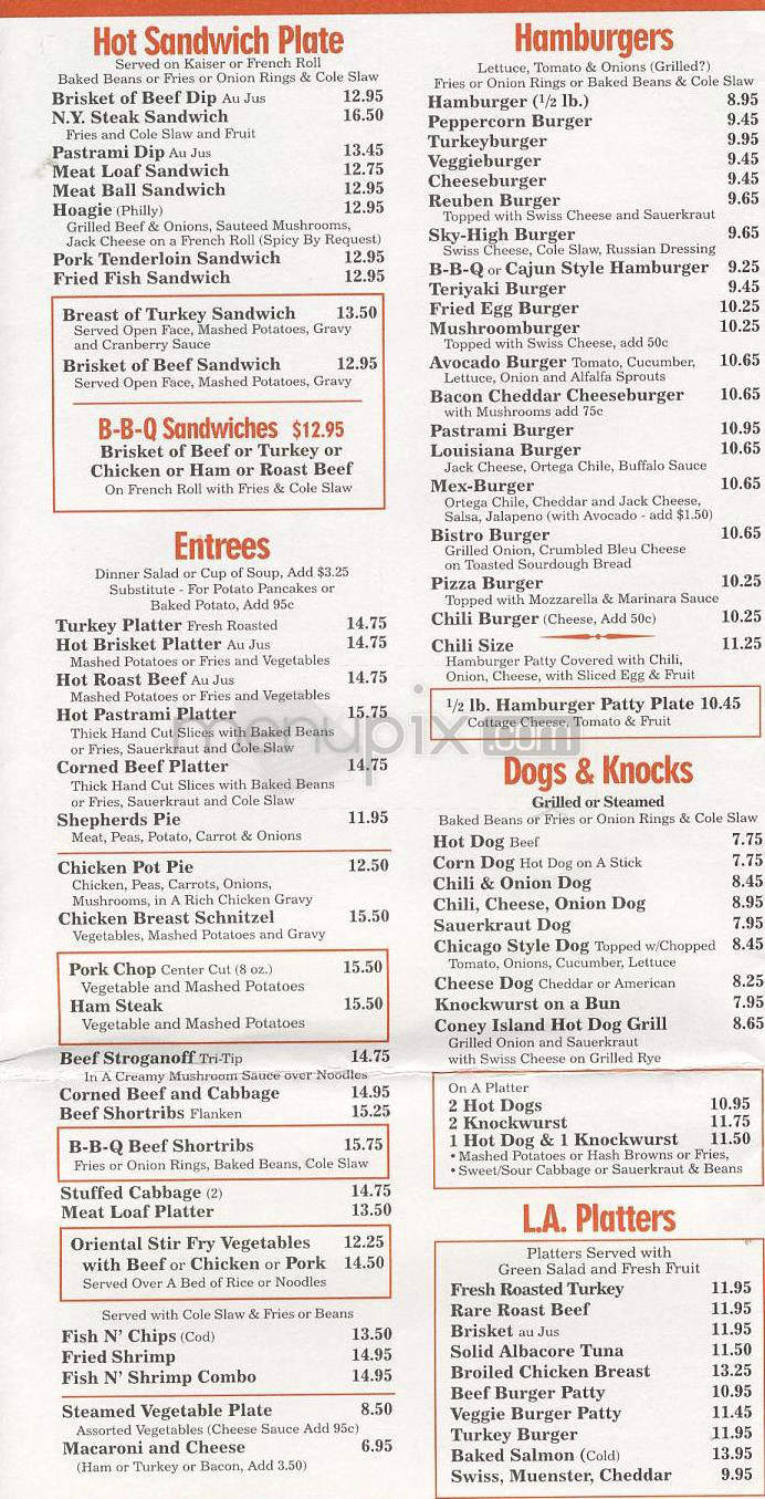 Solley's - Sherman Oaks, CA menu_pic