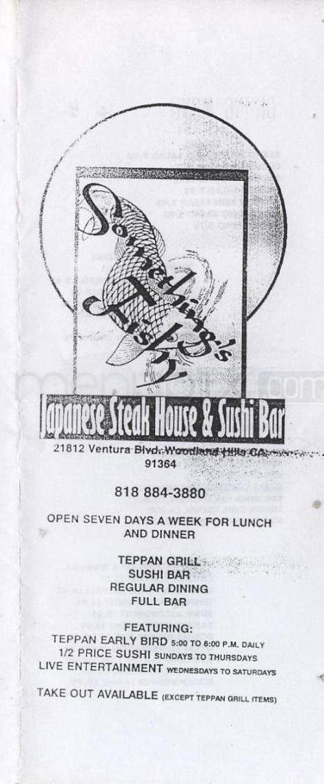 Something's Fishy - Woodland Hills, CA menu_pic