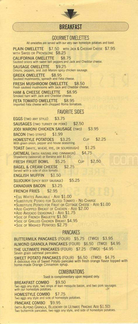 Sona's Restaurant - Encino, CA menu_pic